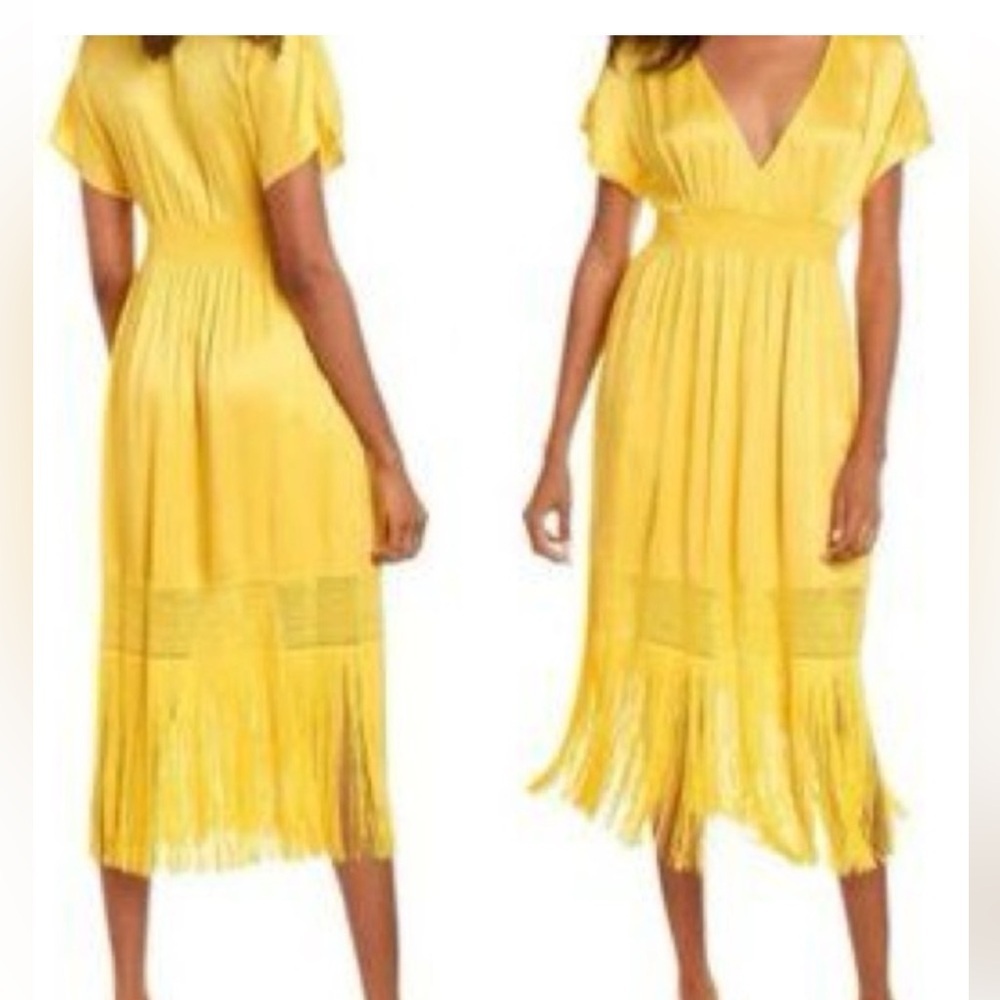 Trina Turk Yellow Midi Dress